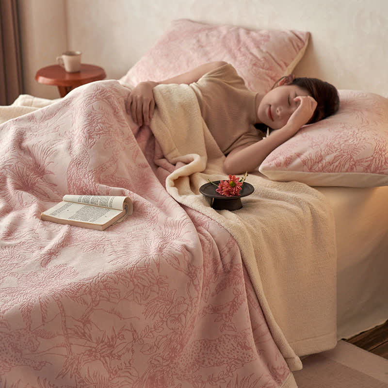 Jungle Jacquard Warm Throw Blanket - image 1