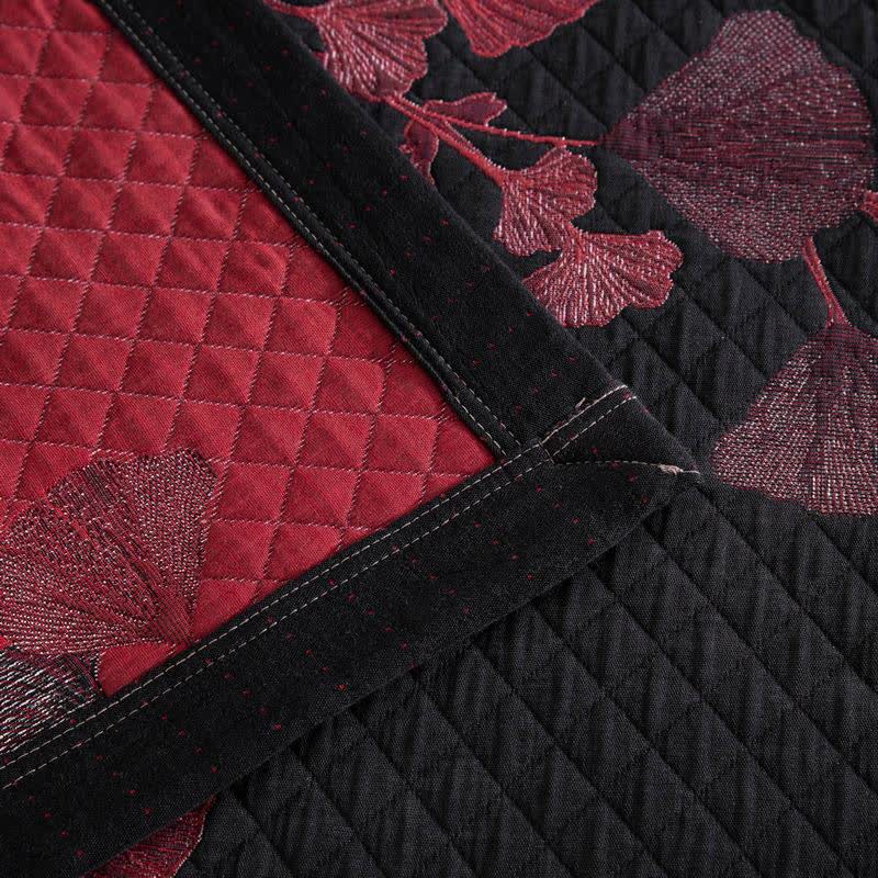 Ginkgo Leaf Natural Cotton Reversible Quilt - image 15