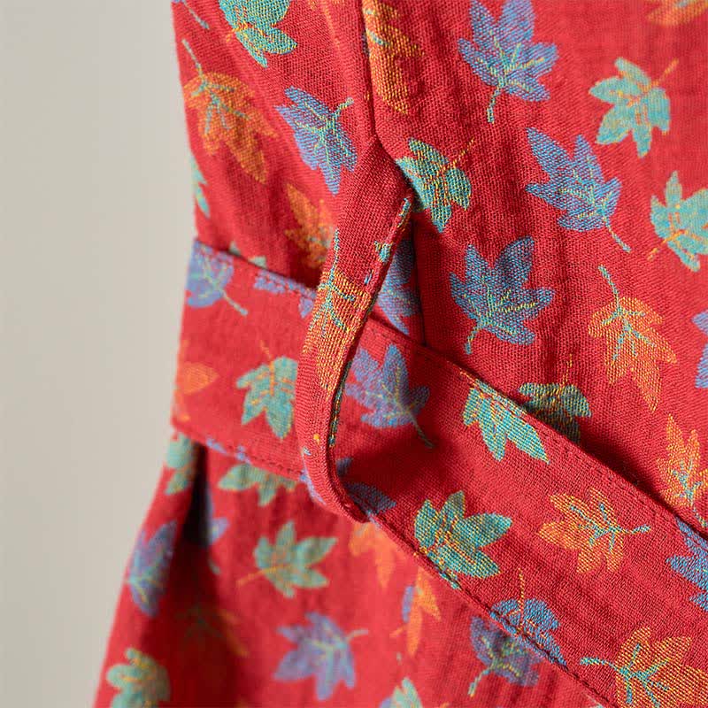 Maple Leaf Organic Cotton Kimono Robe - image 10