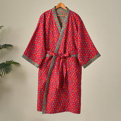 Maple Leaf Organic Cotton Kimono Robe - image 3