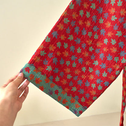 Maple Leaf Organic Cotton Kimono Robe - image 11