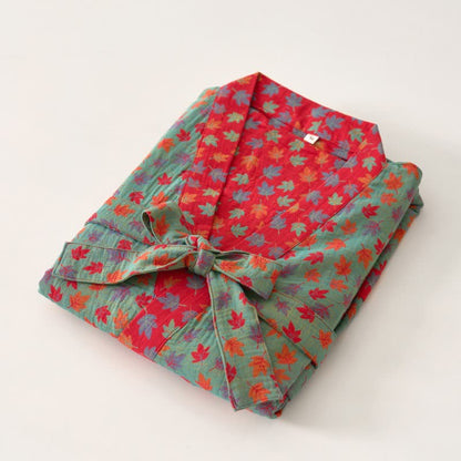 Maple Leaf Organic Cotton Kimono Robe - image 17