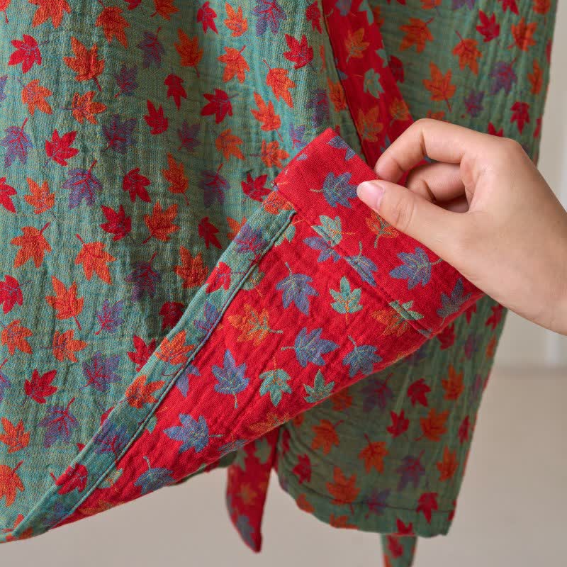 Maple Leaf Organic Cotton Kimono Robe - image 23