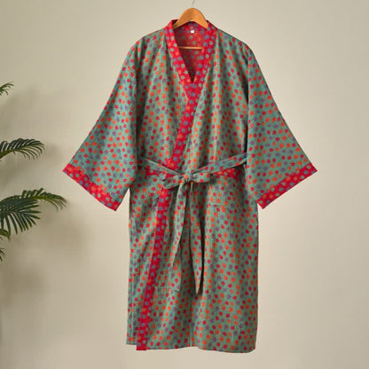 Maple Leaf Organic Cotton Kimono Robe - image 15