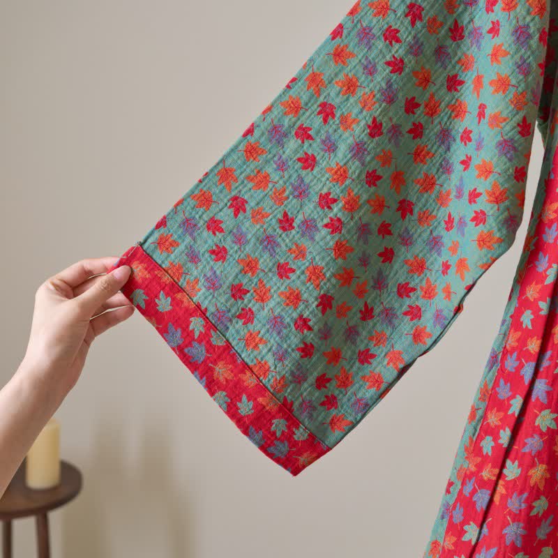 Maple Leaf Organic Cotton Kimono Robe - image 22