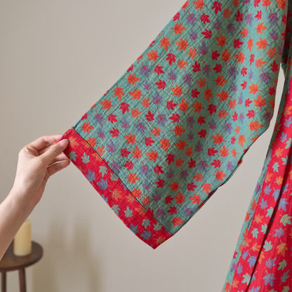 Maple Leaf Organic Cotton Kimono Robe - image 22