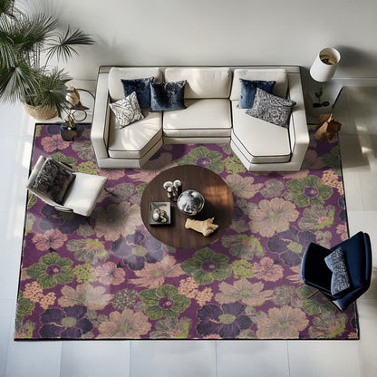 Vintage Botanical Foldable Anti-slip  Area Rug - image 3