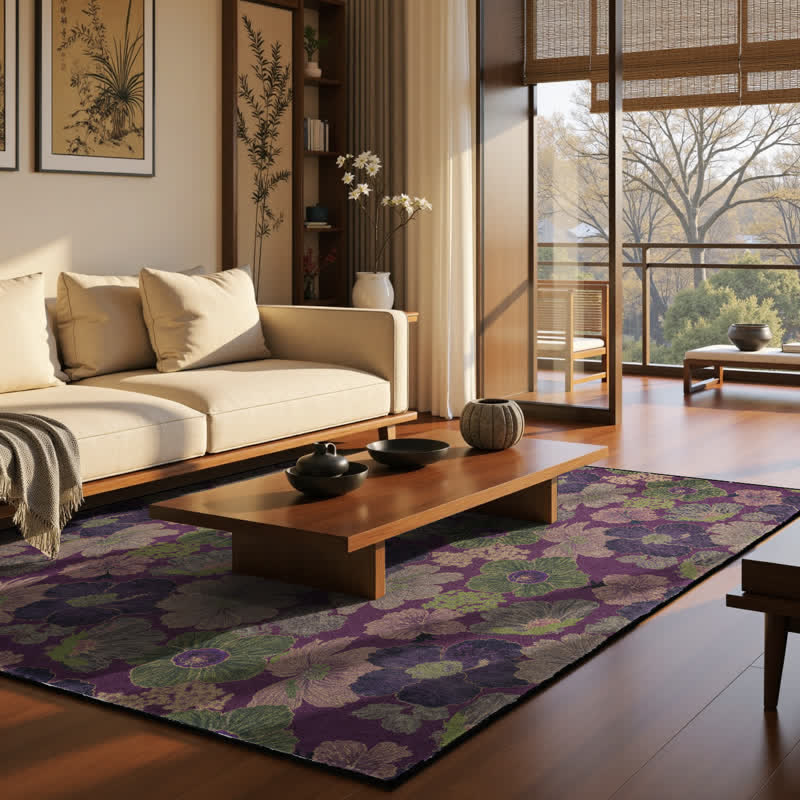 Vintage Botanical Foldable Anti-slip  Area Rug - image 2