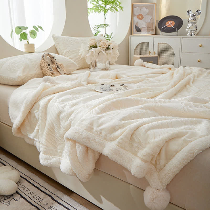 Camellia Textured Warm Throw Blanket - image 4