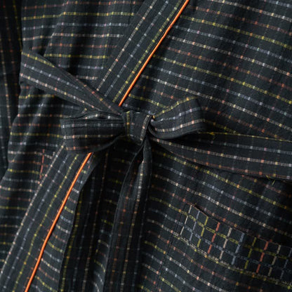 Plaid Organic Cotton Kimono Yukata Robe - image 6