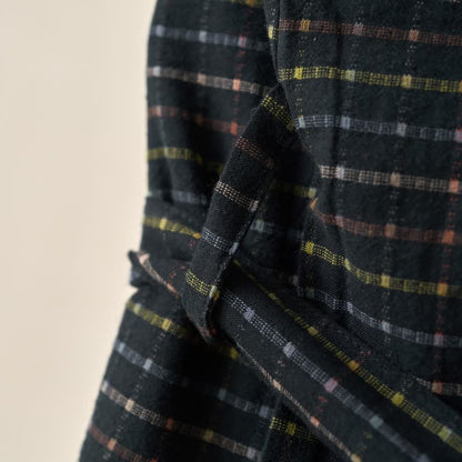 Plaid Organic Cotton Kimono Yukata Robe - image 5