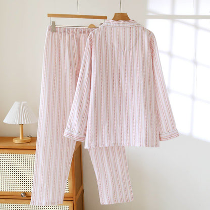 Matching Cotton Gauze Striped Loungewear Set - image 14