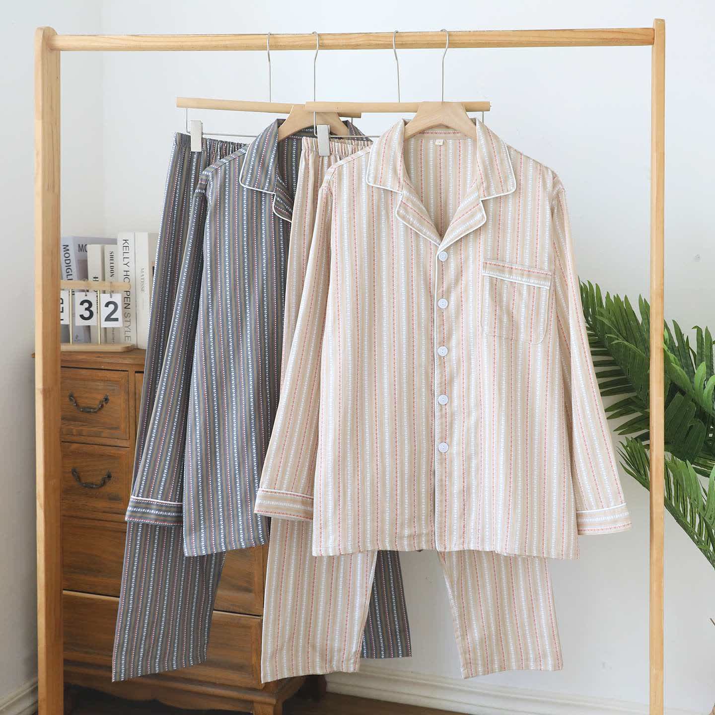 Matching Cotton Gauze Striped Loungewear Set - image 2