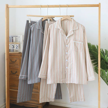 Matching Cotton Gauze Striped Loungewear Set - image 2
