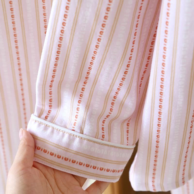 Matching Cotton Gauze Striped Loungewear Set - image 20