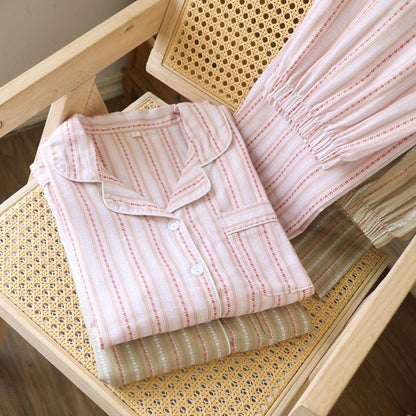 Matching Cotton Gauze Striped Loungewear Set - image 5