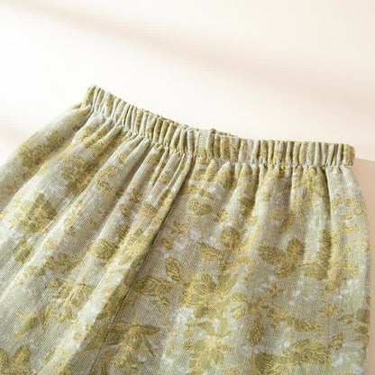 Pastoral Leaf Cotton Gauze Loungewear Set - image 10
