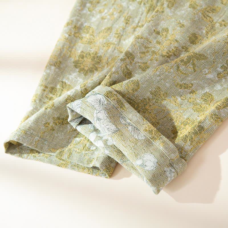 Pastoral Leaf Cotton Gauze Loungewear Set - image 12
