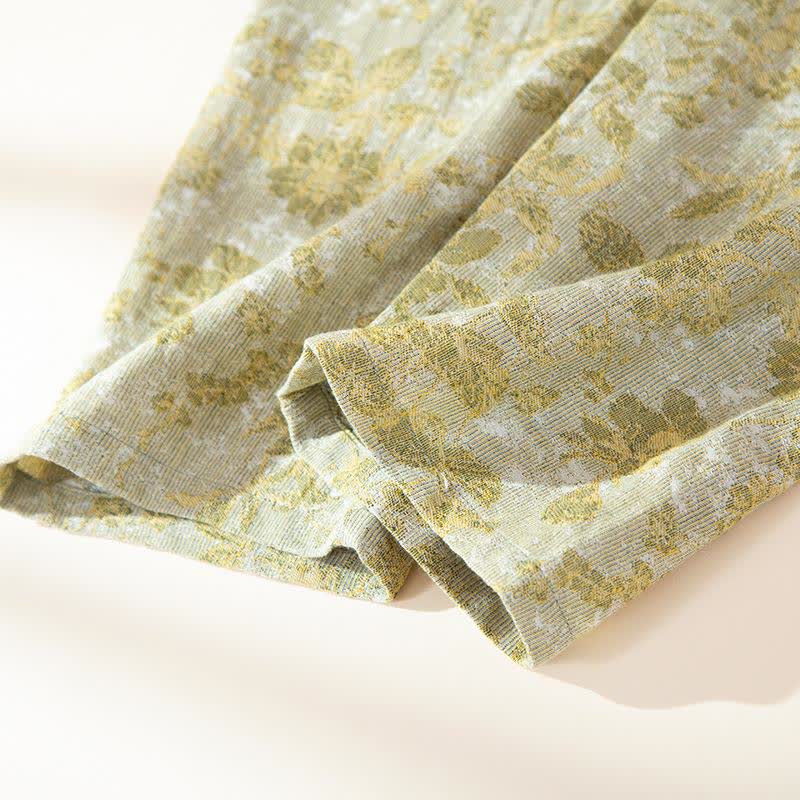 Pastoral Leaf Cotton Gauze Loungewear Set - image 11