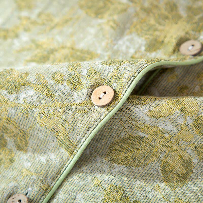 Pastoral Leaf Cotton Gauze Loungewear Set - image 6
