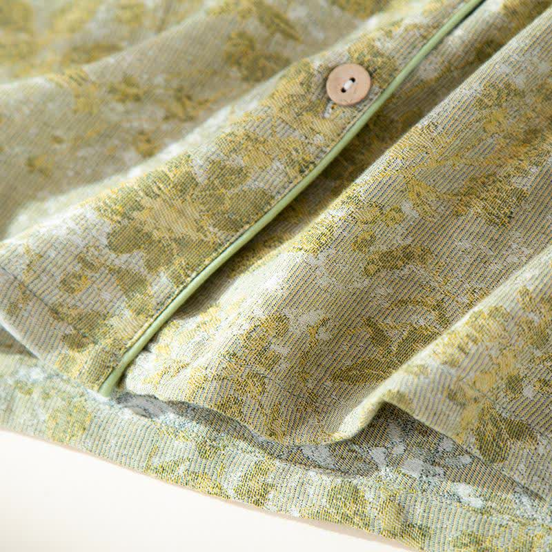 Pastoral Leaf Cotton Gauze Loungewear Set - image 7