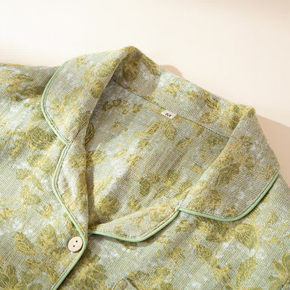 Pastoral Leaf Cotton Gauze Loungewear Set - image 4