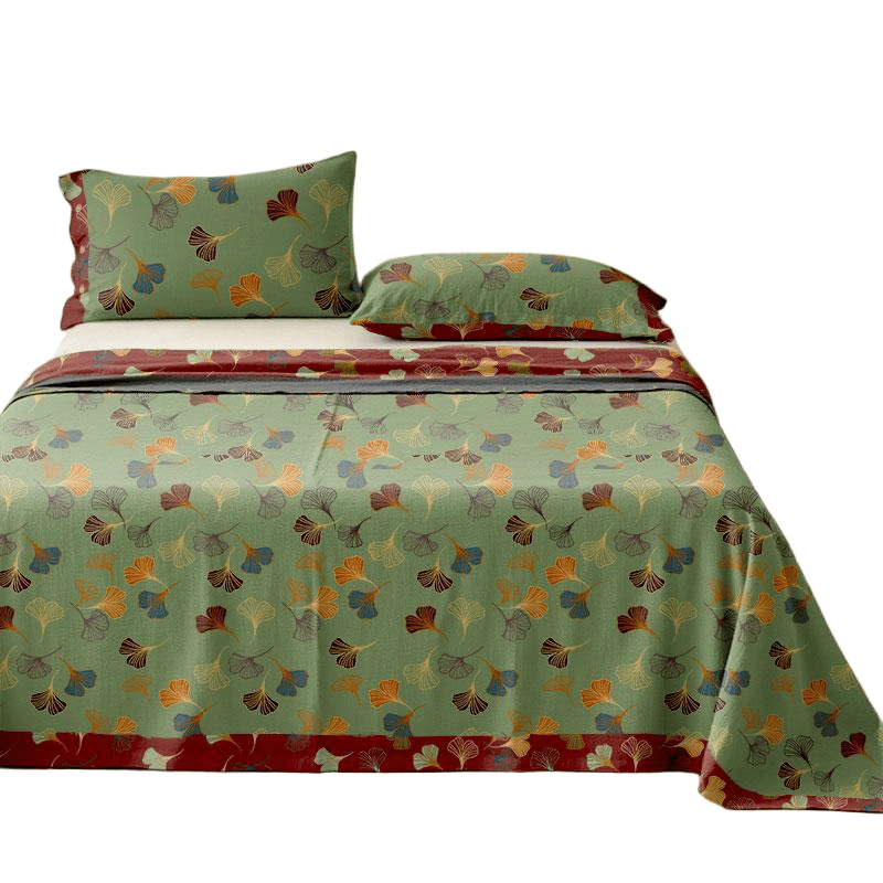 Ginkgo Biloba Cotton Jacquard Sheet Bedspread - image 23