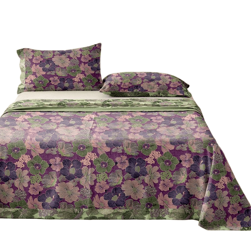 Peach Blossom Cotton Gauze Jacquard Bedspread - image 4