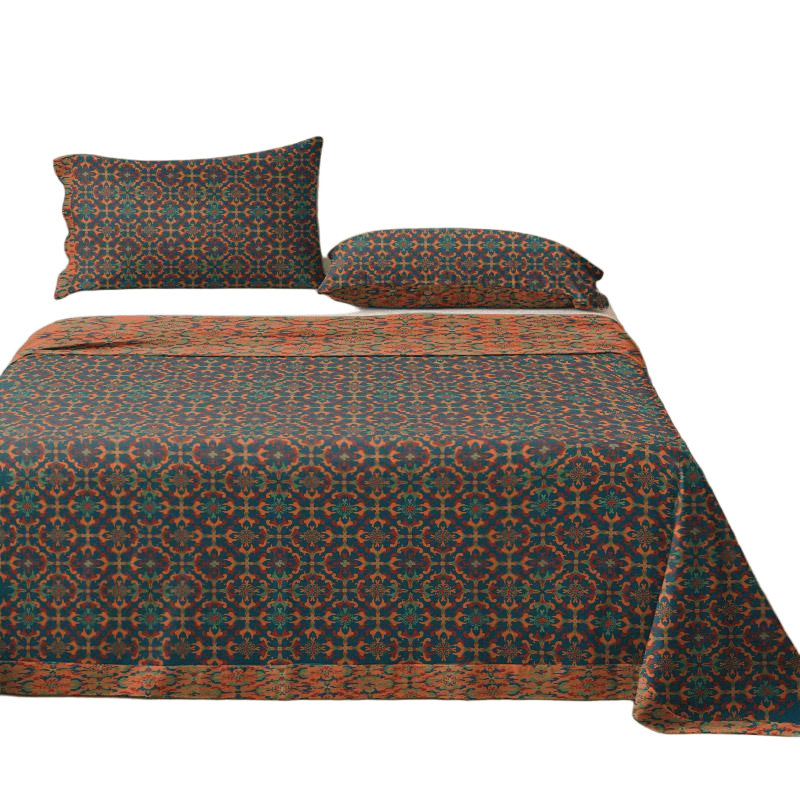 Retro Geometric Pattern Cotton Sheet Bedspread - image 9