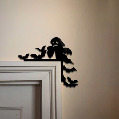 Spooky Ghost Bat Door Frame Halloween Decoration - 3PCS - 6" x 8" - image 0