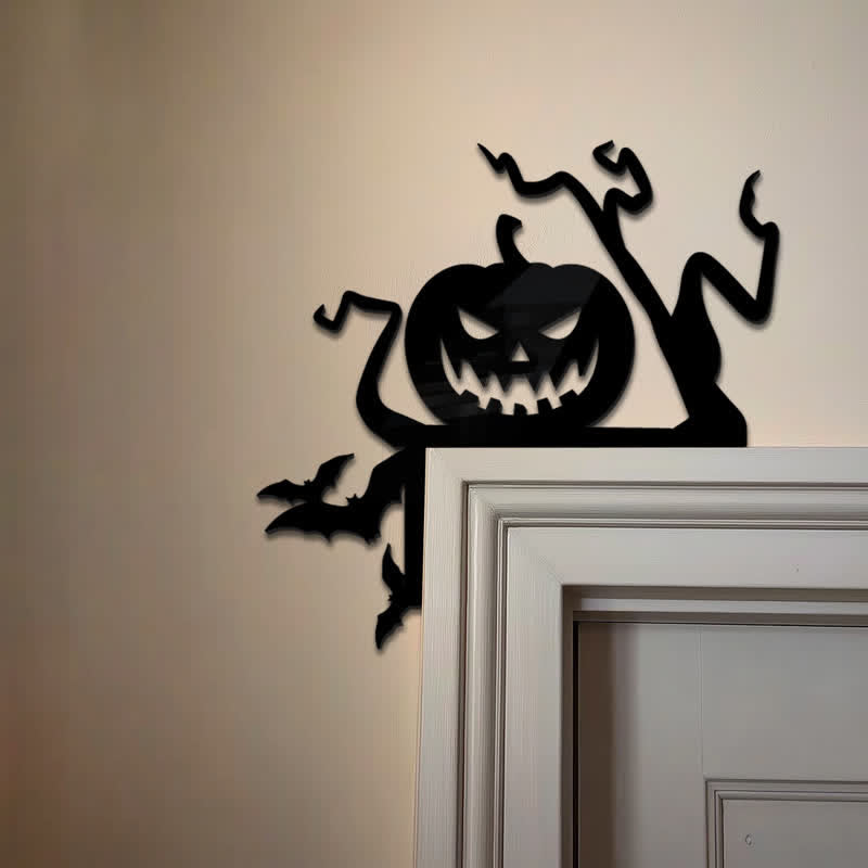Halloween Pumpkin Door Corner Decoration - 3PCS - 6" x 7" - image 0