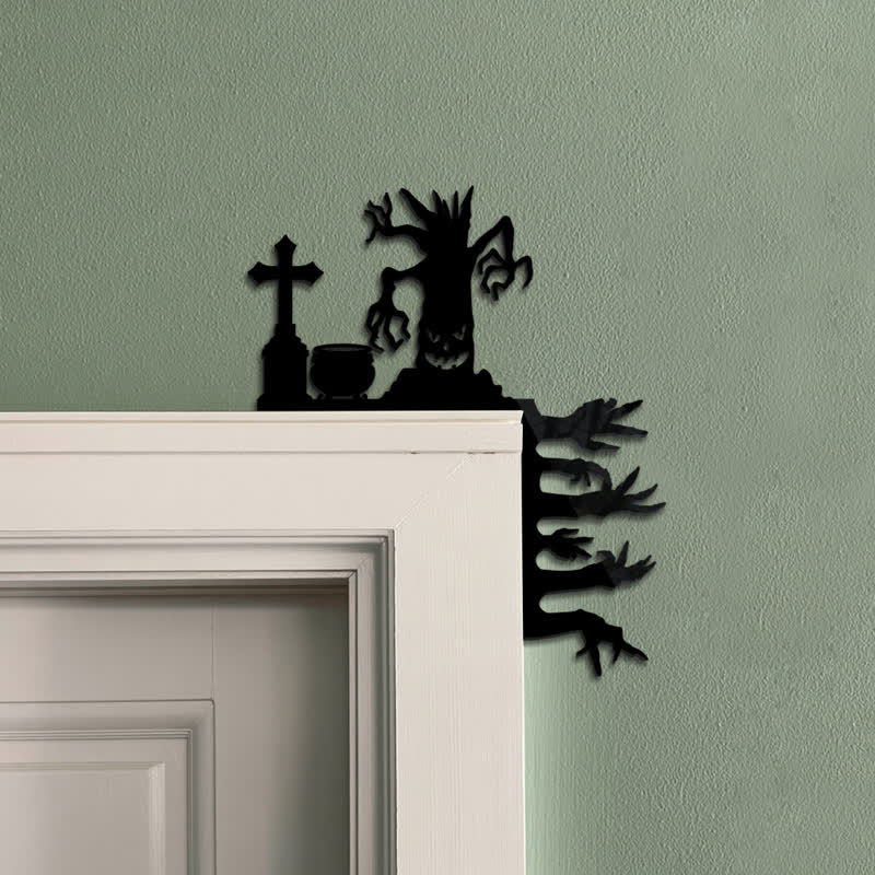 Halloween Graveyard Door Corner Halloween Decor - image 0
