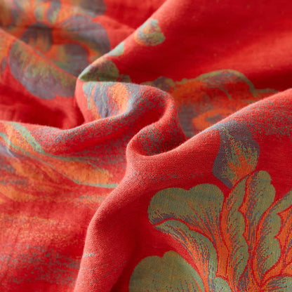 Luxurious Peony Jacquard Cotton Gauze Bedding  - image 7