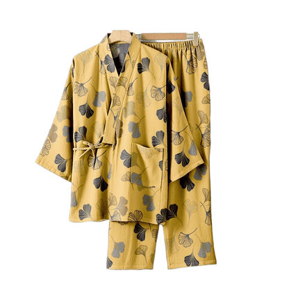 Ginkgo Cotton Gauze Kimono Loungewear Set - image 54