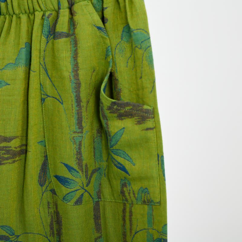 Bamboo Oriental Tassel Cotton Pajama Set - image 7