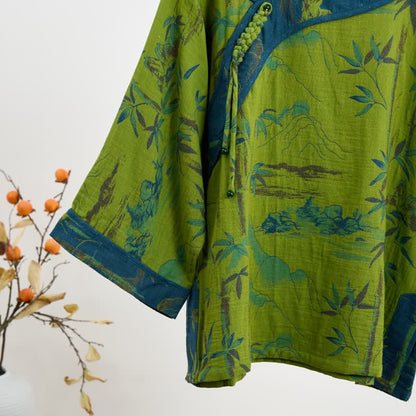 Bamboo Oriental Tassel Cotton Pajama Set - image 6