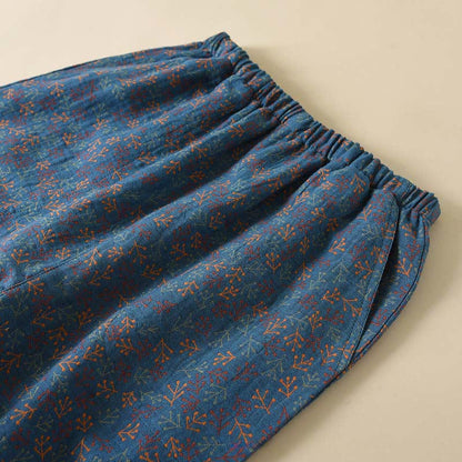 Vintage Cotton Branch Long Sleeve Pajamas - image 5