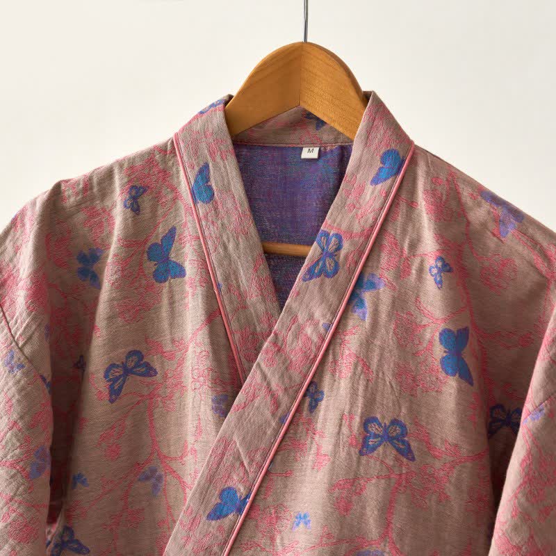Butterfly Cotton Gauze Kimono Loungewear Set - image 5