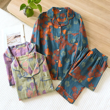 Gourd Jacquard Cotton Loungewear Set - image 0