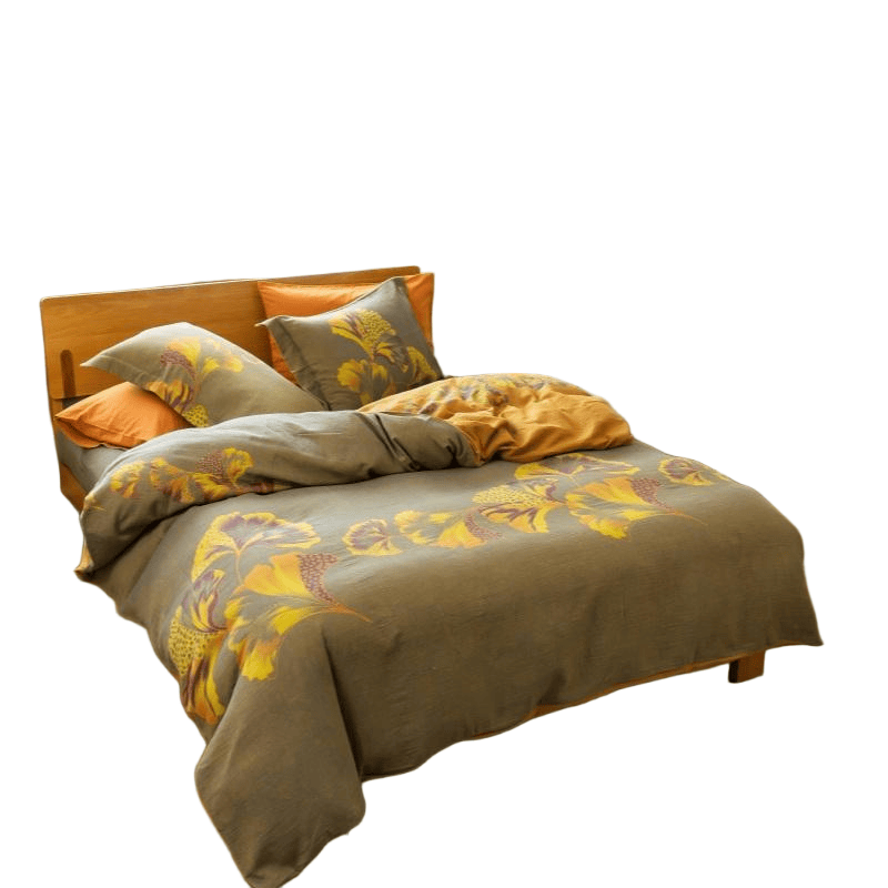 Ginkgo-inspired Cotton Gauze Bedding Set(4pcs) - image 30