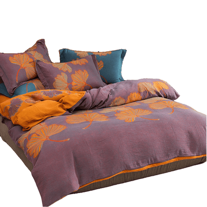 Ginkgo Jacquard Cotton Reversible Doona Covers Bedding Set(4PCS) - image 13