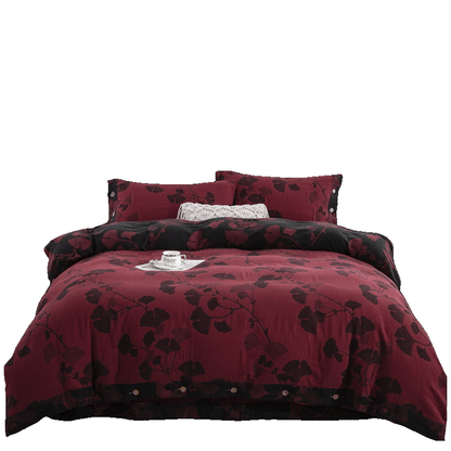 Button Ginkgo Leaf Cotton Gauze Bedding Set (4PCS) - image 30