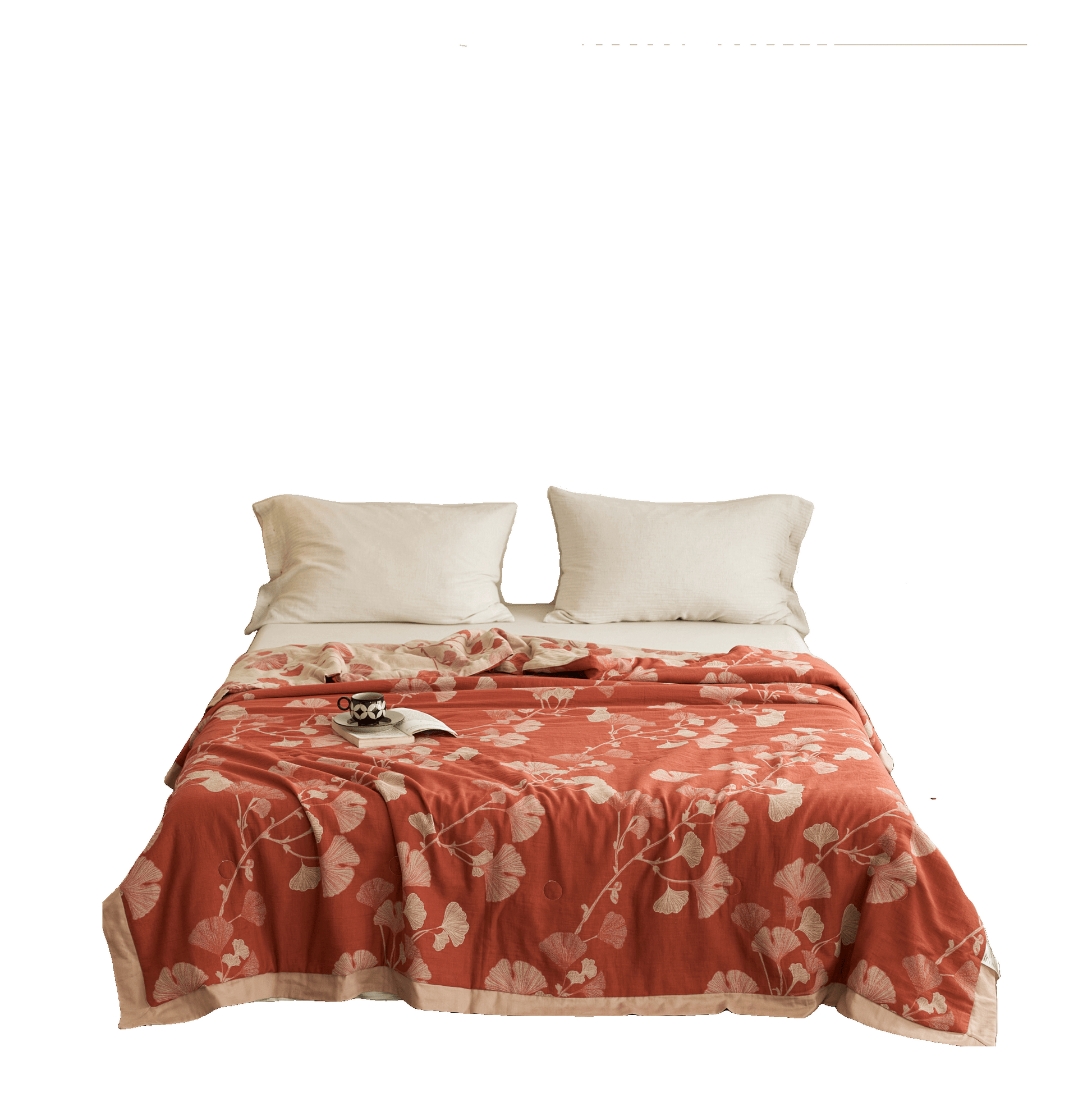 Ginkgo Leaf Double Layer Gauze Cotton Quilt - image 33