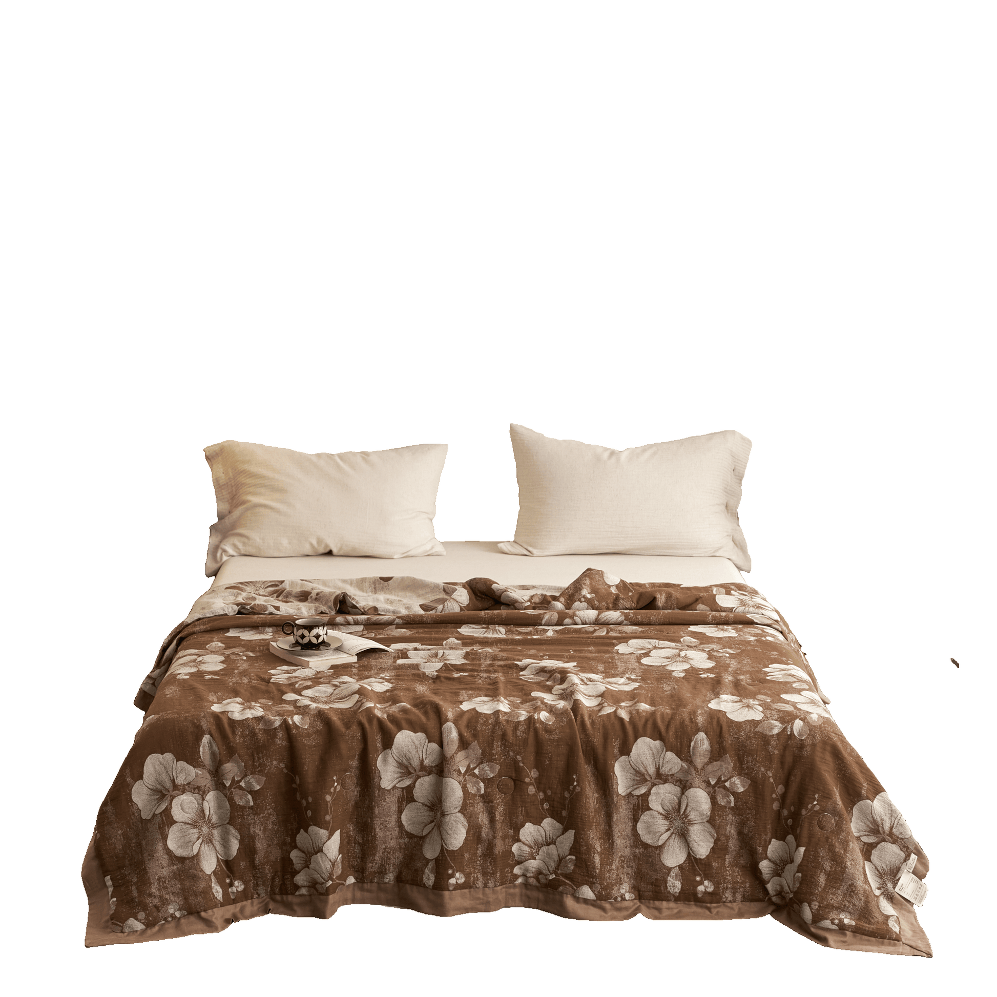 Cotton Gauze Jacquard Floral Retro Quilt - image 8