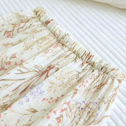 Muted Floral Cotton Gauze Pajama Set - image 9