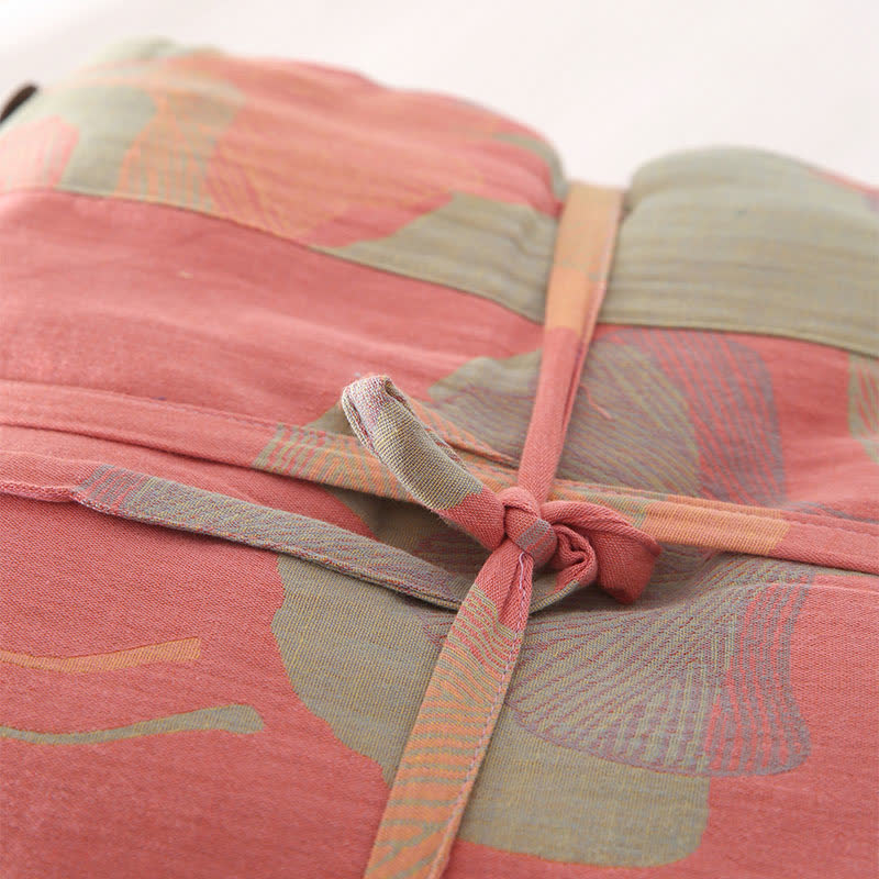 Natural Ginkgo Leaf Cotton Sheet Coverlet - image 1