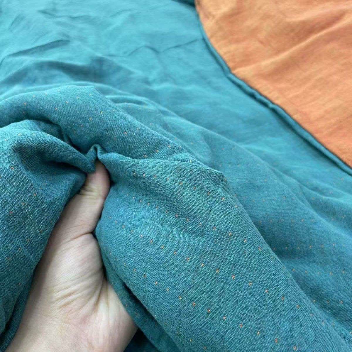 Minimalist Reversible Cotton Gauze Bedding - Lake Blue - Bedding Set - King - image 11