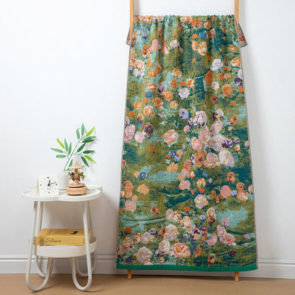 Retro Absorbent Cotton Gauze Bath Towel - B - 30" x 59" - image 3