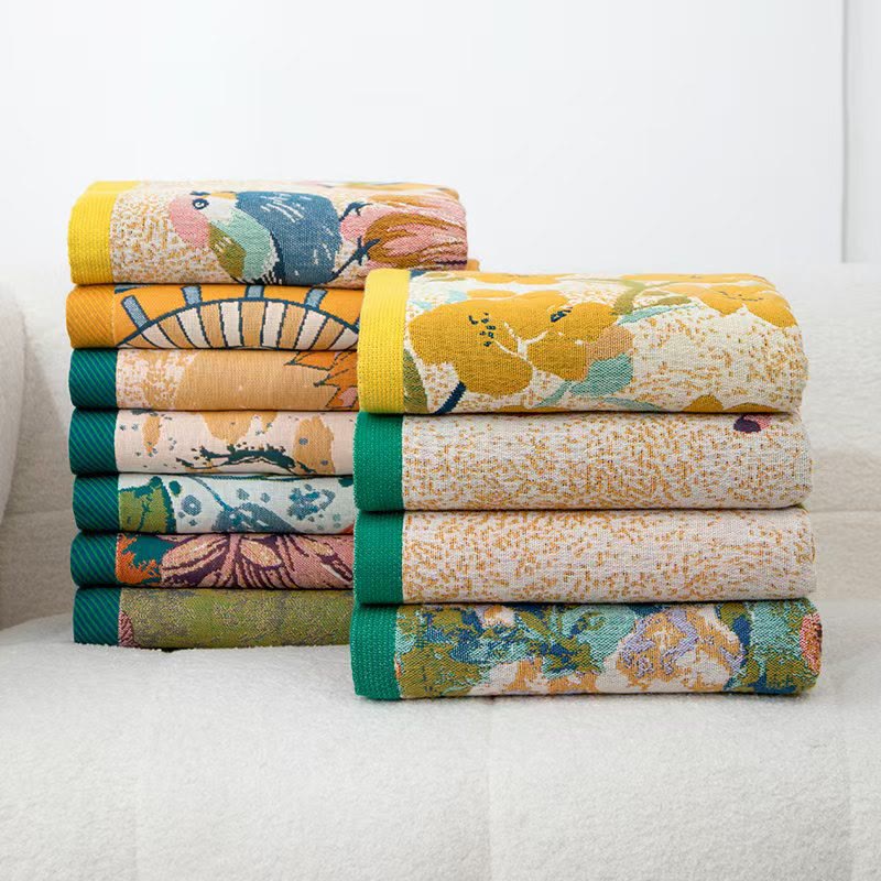 Retro Absorbent Cotton Gauze Bath Towel - image 1