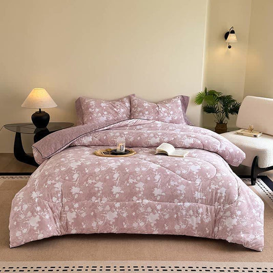 Rustic Style Pastel Floral Quilt - Winter Quilt - King - image 0